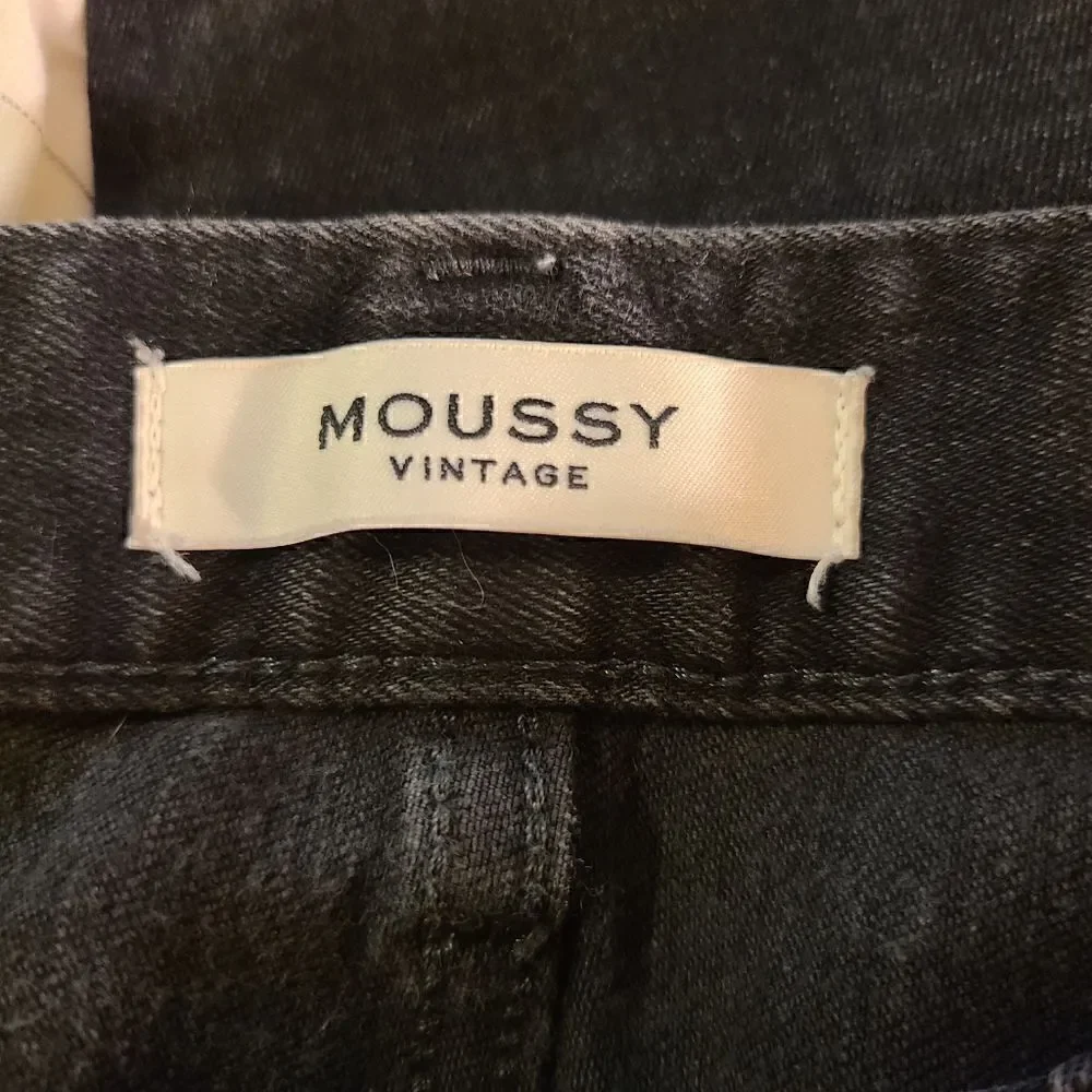 Moussy Vintage Fremont Skinny Black Jeans Size 26